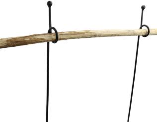 Staudenanker SET GERD mit Knoten Höhe 100 cm, matt schwarz pulverbeschichtet 3x Fuss, 1x Knoten I-Ø 54mm Vollmaterial 10mm 