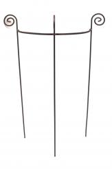 Staudenhalter HUGO halbrund Höhe 90 cm Breite 45 cm roh Tiefe 22 cm VE: 1/5 Rundeisen 8/10 Edelrost 