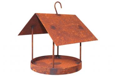 Vogelhaus zum Hängen oder Stellen in Edelrost Höhe 26 cm, Breite 23 cm 
