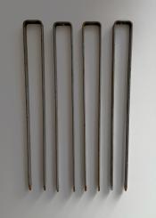 Bodenanker 40cm Flachstahl feuerverzinkt SET=4 Stück 400x44x20 mm feuerverzinkt, angespitzt, Bohrung 8mm 