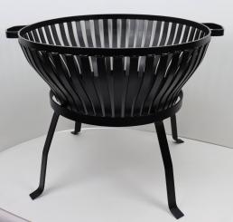 Feuerkorb FARO Rund, wohlgeformt und absolut stabil massiv Ø:60cm Höhe 53cm, Feuerstelle, Grill, Lagerfeuer 