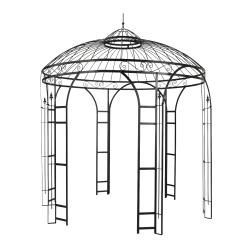 Pavillon Ø 250 cm H: 315 cm roh/Rost Vollmaterial H: 315 D: 250 Rundeisen 10/8 mm Band30/5 Made in EU 