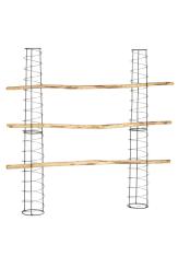 Spirale Ranksäule Höhe 170 cm Ø unten 21,6cm Ø oben 16 cm 2 Stück/SET mit 3 x Holzstangen 160 cm Form konisch 