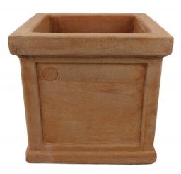 Cubo Liscio con Bordo 42 Maße: Seitenlänge: 43 cm Höhe: 40 cm Gewicht: 32 kg handgefertig Ton | quadrat | terracotta | 40 cm | handgefertigt