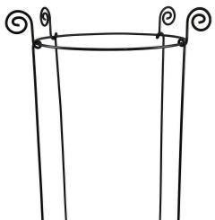 OttO-Staudenhalter stabil flexibel rund Höhe 120 cm Ø 90 cm Vollmaterial Rankhilfe Pflanzstütze, 4 x Stab 90 cm