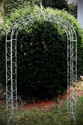 Rosenbogen SPITZ Vollmetall Feuerverzink stabil, 140 cm Breite 140cm, Höhe 245cm, Tiefe 40cm, 