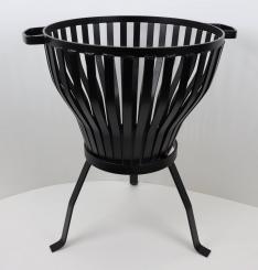 Feuerkorb Fritz Rund, wohlgeformt und absolut stabil massiv Ø:46cm Höhe 64cm, Feuerstelle, Grill, Lagerfeuer 