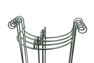 4x Staudenhalter HUGO halbrund Höhe 90cm Breite 45cm dunkelgrün Tiefe 22 cm Material 8/10 mm Pulververzinkt/Pulverbeschichtet 