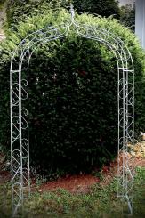 Rosenbogen SPITZ Vollmetall stabil, feuerverzinkt 12 mm Vollmaterial Breite 165cm Höhe 245cm Tiefe 40cm, 