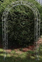 Rosenbogen Rund aus Metall stabil, Vollmaterial, Zink, Feuerverzinkt Breite 140cm, Höhe 245cm, Tiefe 40cm, Rankgit 