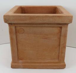 Terracotta Impruneta Cubo Liscio Con Bordo Form Quadrat ohne Verzierung Blumentopf, Gefäß, Würfel 