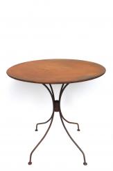 Gartentisch Rund Edelrost zerlegbar H:80 cm Ø 72 cm sehr stabil 3-teilig, 4x Schraubensatz 