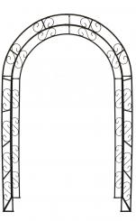 Rosenbogen Rund aus Metall stabil, Vollmaterial Roh Breite 140cm Höhe 245cm Tiefe 40cm 