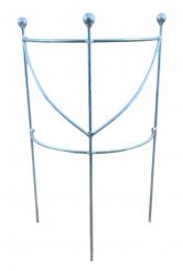 Staudenhalter halbrund H:50 B:30 T:16cm stabil verzinkt massiv Vollmaterial 6 mm, Pflanzenstütze, Rankhilfe, Rankgitter 