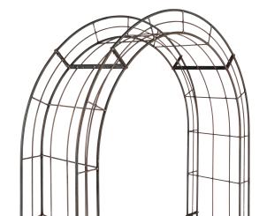 Rosenbogen RUDI Rund aus Metall 12 mm Vollmaterial feuerverzinkt Breite 200cm Höhe 235cm Tiefe 40cm, 7-teilig 