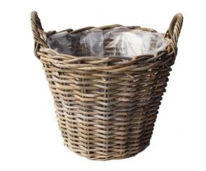 Rattankorb D30 H25cm klein mit Griffen 