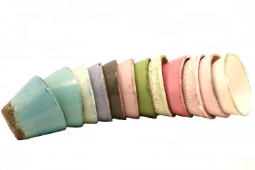 terracotta24 Colortopf Keramik Blumenübertopf Übertopf, 17x12,5 cm Handmade Topf Tontopf 