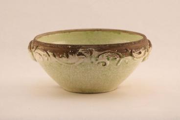 Venezia flache Schale 22 grün craquele