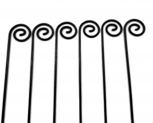 6x Rankstab aus Metall Höhe 90 cm Pflanzstab Staudenhalter Pflanzstütze Rankhilfe in Edelrost 