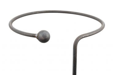 3x Staudenhalter mit offenem Ring Höhe 100 cm,Ø 35 cm freistehend Dekoration für den Garten in Naturrost als Rankhilfen für Stauden 