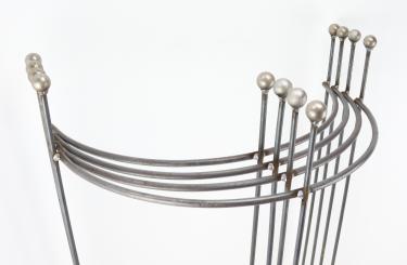 4x Staudenhalter HUGO halbrund Kugel stabil Breite 55cm Höhe 90cm Vollmaterial Rankhilfe mit Kugel Pflanzstütze Rankgitter 