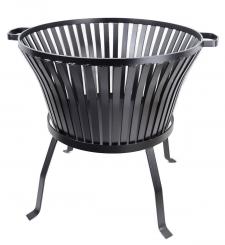 Feuerkorb Falk Rund, wohlgeformt und absolut stabil massiv Ø:60cm Höhe 61cm, Feuerstelle, Grill, Lagerfeuer 