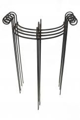4X Staudenhalter HUGO halbrund stabil Breite 45cm Vollmaterial Rankhilfe, Pflanzstütze, Rankgitter 