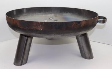 Feuerschale Linda 60 Rund, wohlgeformt und absolut stabil massiv Ø:60cm Höhe 30cm, Feuerkorb, Feuerstelle, Grill, La 