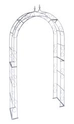 Rosenbogen GUSTAV Spitz Feuerverzink Metall 12 mm Vollmaterial Breite 140cm Höhe 245cm Tiefe 40cm, 5-teilig 