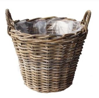 Rattankorb D40 H30cm gross mit Griffen 