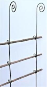 Bischofstab Knoten Höhe 170 cm, 3x Knoten Farbe schwarz matt 3x Knoten, 3fach Fuss pulververzinkt/pulverbeschichtet 