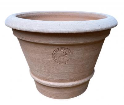 Vaso Liscio Toscana 25 Impruneta Ton Made in Italien Aussen-D: 25cm, Innen-D: 20,5cm Höhe 19cm Boden-D:13cm 