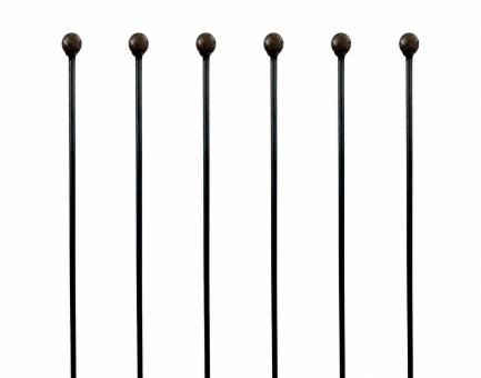 6 x Rankstab KUGEL aus Metall Höhe 116 cm Pflanzstab Staudenhalter Pflanzstütze Rankhilfe in Edelrost 