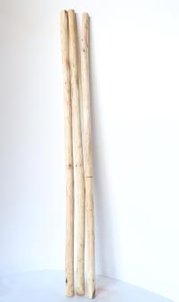 Kastanien Holzstange 150 cm Lang Ø 3/5 cm geschält unbehandelt, EU-Holz, 3 Stück 