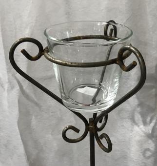 Eisenständer Topfhalter mit Glas mit Ring passende für Glas 